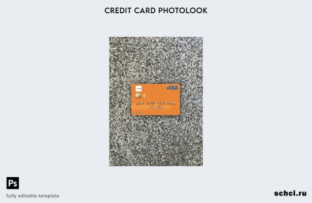 цифровая загрузка Guinea Access Bank Guinée Visa, дебетовая карта, фото шаблона 